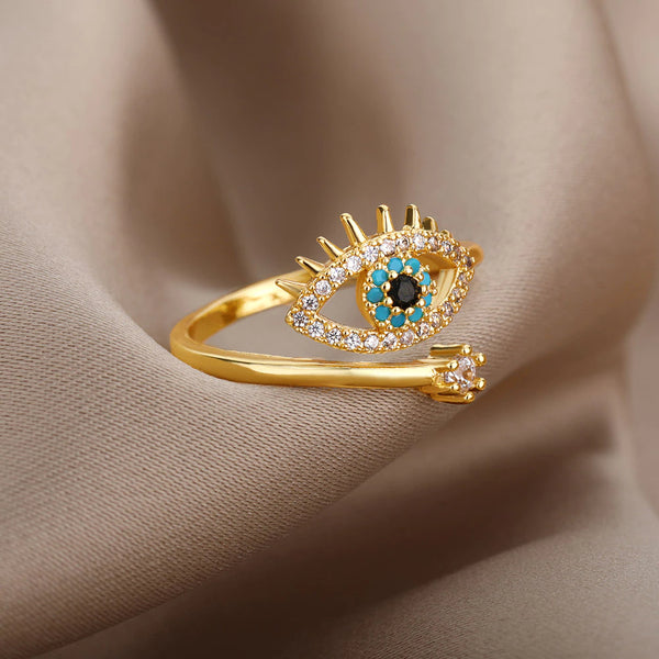 Gold Eye Ring