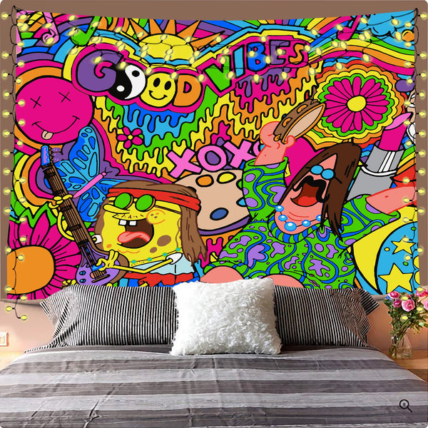 Psychedelic Sponge Tapestry