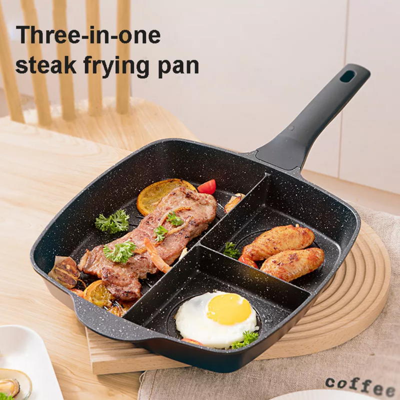 3-section Non-stick Grill Pan