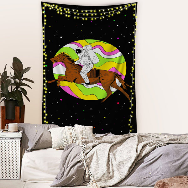 Astronaut Horse Tapestry